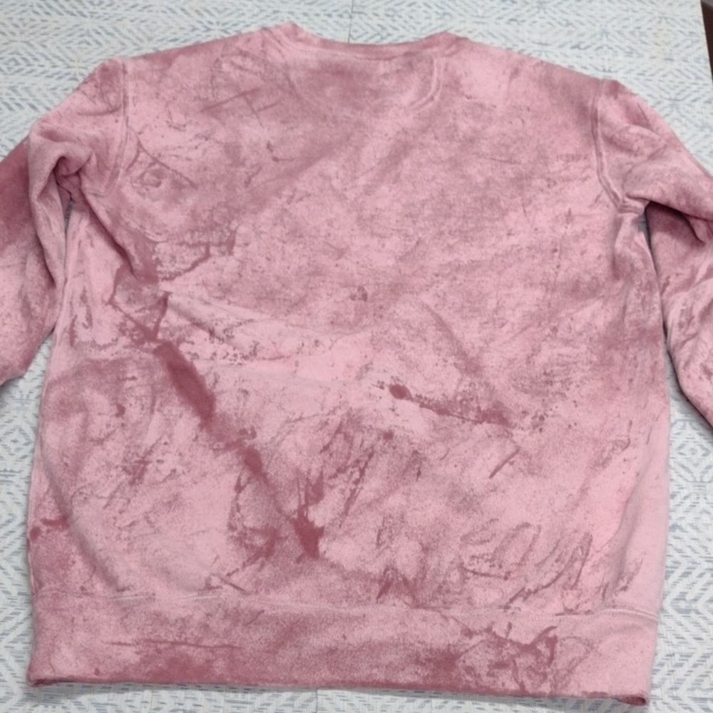 Comfort Colors Women's Pink Sweatshirt Abstract Print. - Picture 3 of 7